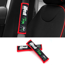 Load image into Gallery viewer, Brand New 2PCS JDM ILLEST Bride Red Racing Logo Embroidery Seat Belt Cover Shoulder Pads New
