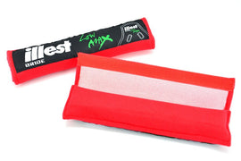 Brand New 2PCS JDM ILLEST Bride Red Racing Logo Embroidery Seat Belt Cover Shoulder Pads New