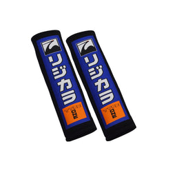 Brand New 2PCS JDM Spoon Sports Black Racing Logo Embroidery Seat Belt Cover Shoulder Pads New
