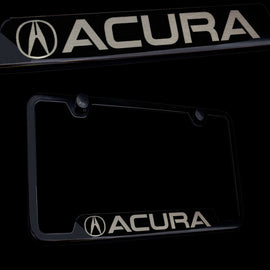 Brand New 1PCS Acura Black Stainless Steel License Plate Frame Officially Licensed