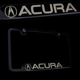 Brand New 1PCS Acura Black Stainless Steel License Plate Frame Officially Licensed