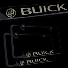 Load image into Gallery viewer, Brand New 2PCS Buick Black Stainless Steel License Plate Frame Officially Licensed