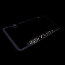 Load image into Gallery viewer, Brand New 1PCS Cadillac Black Stainless Steel License Plate Frame Officially Licensed