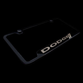 Brand New 1PCS Dodge Black Stainless Steel License Plate Frame Officially Licensed