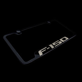 Brand New 2PCS F150 Black Stainless Steel License Plate Frame Officially Licensed
