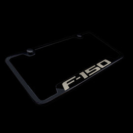 Brand New 1PCS F150 Black Stainless Steel License Plate Frame Officially Licensed