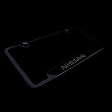 Load image into Gallery viewer, Brand New 1PCS Nissan Black Stainless Steel License Plate Frame Officially Licensed