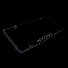 Brand New 2PCS Nissan Black Stainless Steel License Plate Frame Officially Licensed