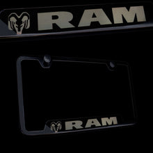 Load image into Gallery viewer, Brand New 1PCS Dodge Ram Black Stainless Steel License Plate Frame Officially Licensed