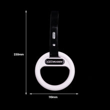 Load image into Gallery viewer, Brand New Universal Mugen White Round Black Strap JDM TSURIKAWA Ring Subway Train Bus Handle Strap Charm Drift