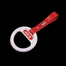 Load image into Gallery viewer, Brand New Universal HKS White Round Red Strap JDM TSURIKAWA Ring Subway Train Bus Handle Strap Charm Drift