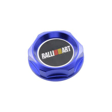 Load image into Gallery viewer, Brand New Jdm Ralliart Emblem Brushed Blue Engine Oil Filler Cap Badge For Mitsubishi