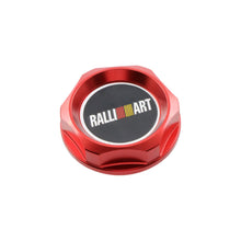 Load image into Gallery viewer, Brand New Jdm Ralliart Emblem Brushed Red Engine Oil Filler Cap Badge For Mitsubishi