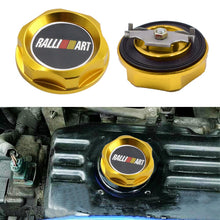 Load image into Gallery viewer, Brand New Jdm Ralliart Emblem Brushed Gold Engine Oil Filler Cap Badge For Mitsubishi