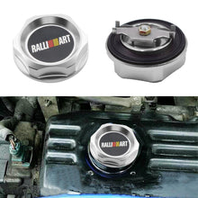 Load image into Gallery viewer, Brand New Jdm Ralliart Emblem Brushed Silver Engine Oil Filler Cap Badge For Mitsubishi