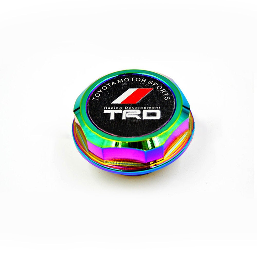 Brand New Jdm TRD Emblem Brushed Neo-Chrome Engine Oil Filler Cap Badge For Toyota