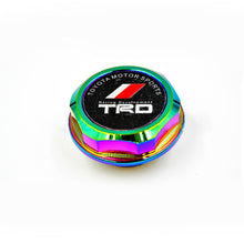 Load image into Gallery viewer, Brand New Jdm TRD Emblem Brushed Neo-Chrome Engine Oil Filler Cap Badge For Toyota