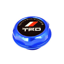 Load image into Gallery viewer, Brand New Jdm TRD Emblem Brushed Blue Engine Oil Filler Cap Badge For Toyota