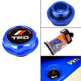 Brand New Jdm TRD Emblem Brushed Blue Engine Oil Filler Cap Badge For Toyota