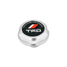 Load image into Gallery viewer, Brand New Jdm TRD Emblem Brushed Silver Engine Oil Filler Cap Badge For Toyota