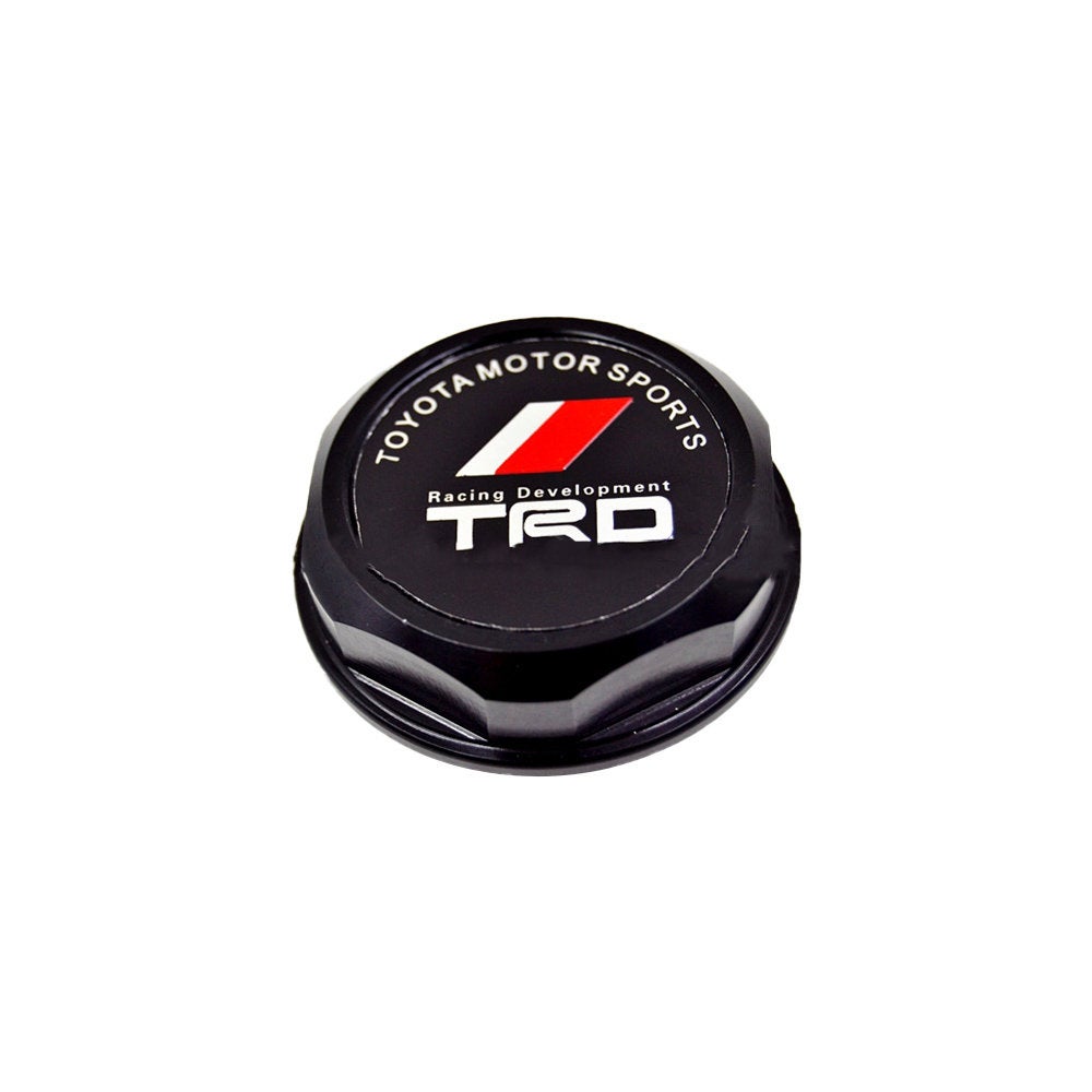 Brand New Jdm TRD Emblem Brushed Black Engine Oil Filler Cap Badge For Toyota