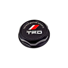 Load image into Gallery viewer, Brand New Jdm TRD Emblem Brushed Black Engine Oil Filler Cap Badge For Toyota
