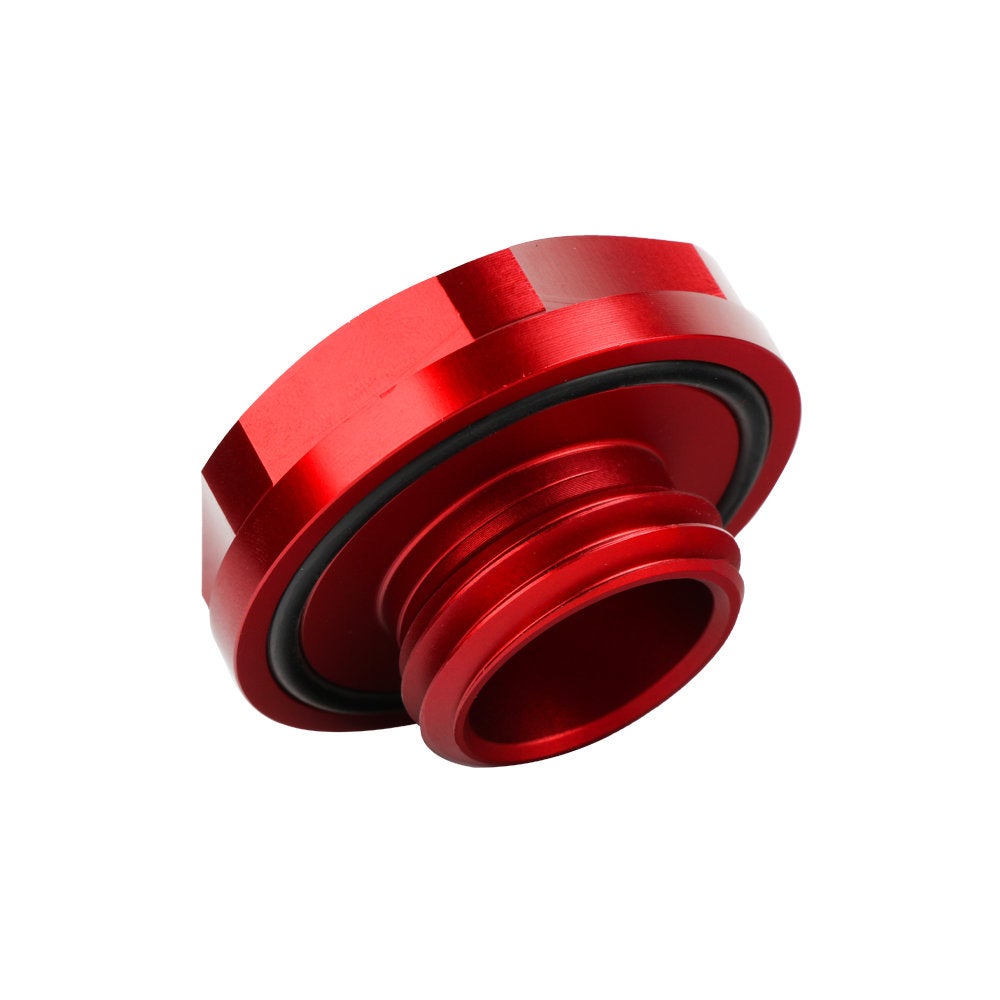 Brand New Jdm Red Engine Oil Cap With Real Carbon Fiber Sticker Emblem For Acura