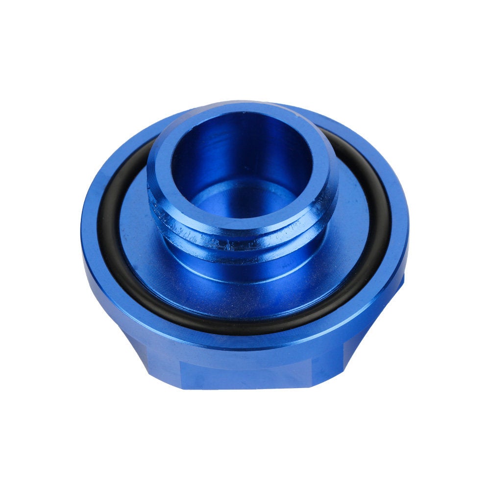 Brand New Jdm Blue Engine Oil Cap With Real Carbon Fiber Sticker Emblem For Acura