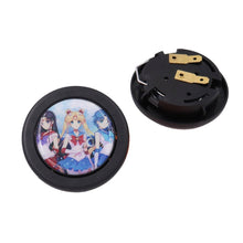 Load image into Gallery viewer, Brand New Universal Anime Sailor Moon Car Horn Button Black Steering Wheel Center Cap