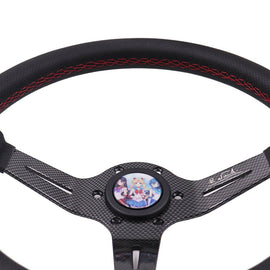 Brand New Universal Anime Sailor Moon Car Horn Button Black Steering Wheel Center Cap