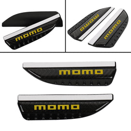 Brand New 2PCS Universal Momo Carbon Fiber Rear View Side Mirror Visor Shade Rain Shield Water Guard