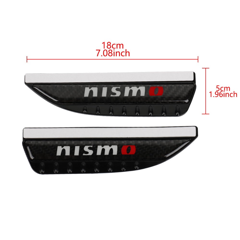 Brand New 2PCS Universal Nismo Carbon Fiber Rear View Side Mirror Visor Shade Rain Shield Water Guard