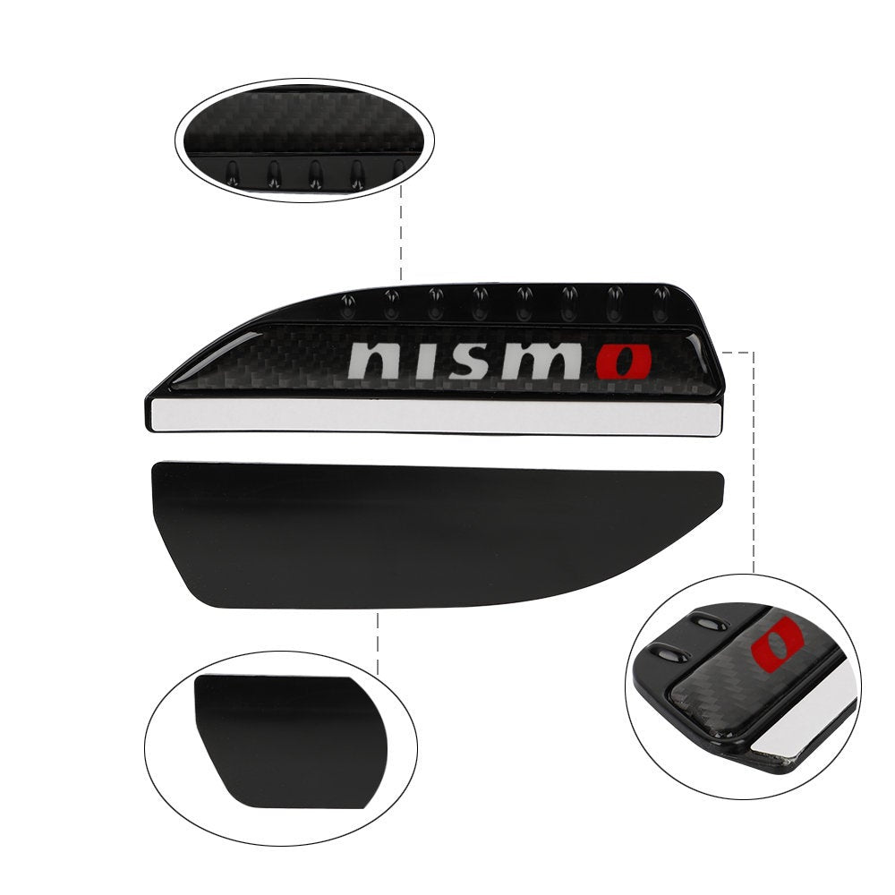 Brand New 2PCS Universal Nismo Carbon Fiber Rear View Side Mirror Visor Shade Rain Shield Water Guard