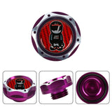 Brand New Jdm Purple Engine Oil Cap With Real Carbon Fiber Mugen Racer Sticker Emblem For Honda / Acura