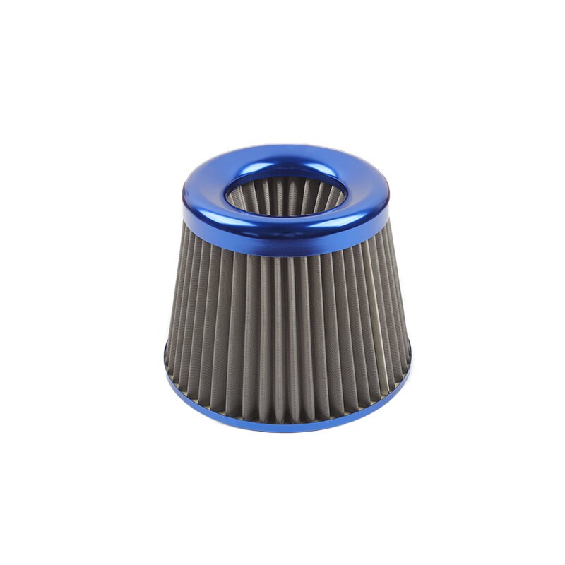 Brand New Universal JDM BLUE 3" 76mm Power Intake High Flow Cold Air Intake Filter Cleaner