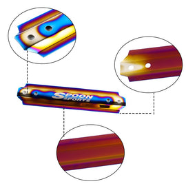 Brand New UNIVERSAL Spoon Sports Titanium Aluminum Car Battery Tie Down Mount Bracket Brace Bar