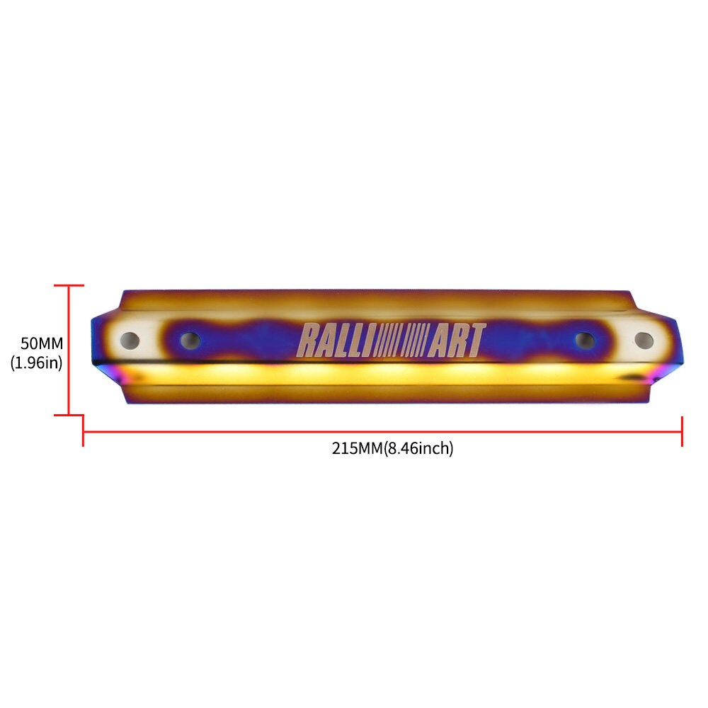 Brand New UNIVERSAL Ralliart Titanium Aluminum Car Battery Tie Down Mount Bracket Brace Bar
