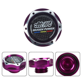 Brand New Jdm Purple Engine Oil Cap With Real Carbon Fiber Mugen Power Sticker Emblem For Honda / Acura