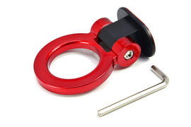 Brand New JDM Universal Front / Rear Cool Red Track Racing Style ABS Tow Hook Ring Sticker For All Car Model