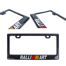 Load image into Gallery viewer, Brand New Universal 100% Real Carbon Fiber Ralliart License Plate Frame - 2PCS