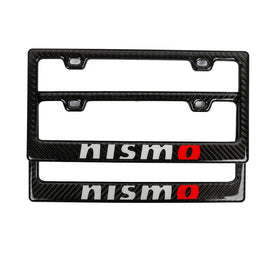 Brand New Universal 100% Real Carbon Fiber Nismo License Plate Frame - 2PCS