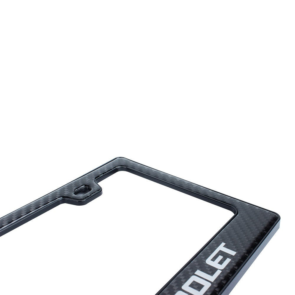Brand New Universal 100% Real Carbon Fiber Chevrolet License Plate Frame - 1PCS