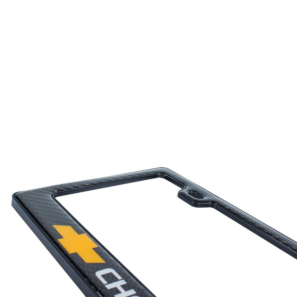 Brand New Universal 100% Real Carbon Fiber Chevrolet License Plate Frame - 2PCS