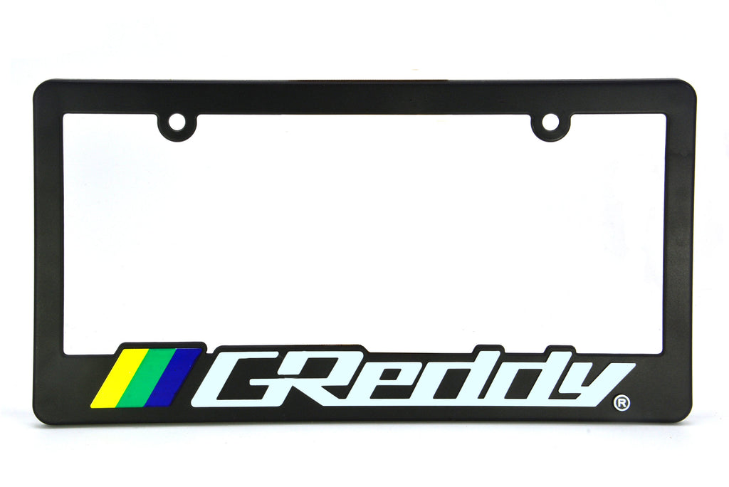 Brand New Universal 1PCS GREDDY ABS Plastic Black License Plate Frame Cover