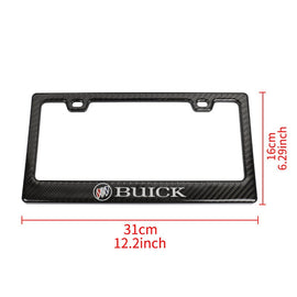 Brand New Universal 100% Real Carbon Fiber Buick License Plate Frame - 2PCS