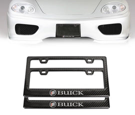 Brand New Universal 100% Real Carbon Fiber Buick License Plate Frame - 2PCS