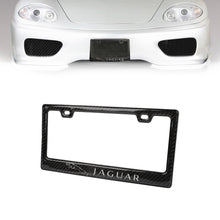 Load image into Gallery viewer, Brand New Universal 100% Real Carbon Fiber Jaguar License Plate Frame - 1PCS