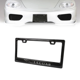 Brand New Universal 100% Real Carbon Fiber Jaguar License Plate Frame - 1PCS