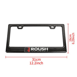 Brand New 1PCS Universal 100% Real Carbon Fiber Roush Performance License Plate Frame - 1PCS