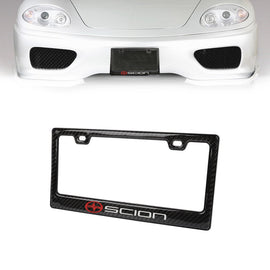Brand New Universal 100% Real Carbon Fiber Scion License Plate Frame - 1PCS